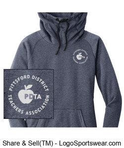 Ladies Tri-Blend Fleece Pullover Hoodie Design Zoom